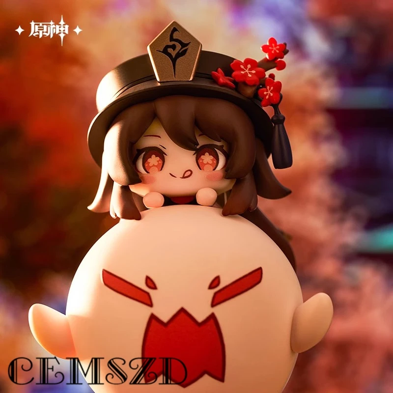 

Game Genshin Impact Official Genuine Product Hu Tao Q Version Rocking Ornament Halloween Christmas Holiday Gift Cosplay ornament