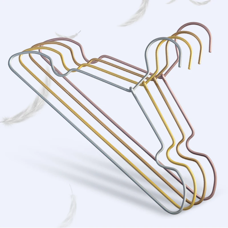 

Children's hanger metal aluminum alloy material solid color simple modern multi-functional retro suitable home wardrobe storage