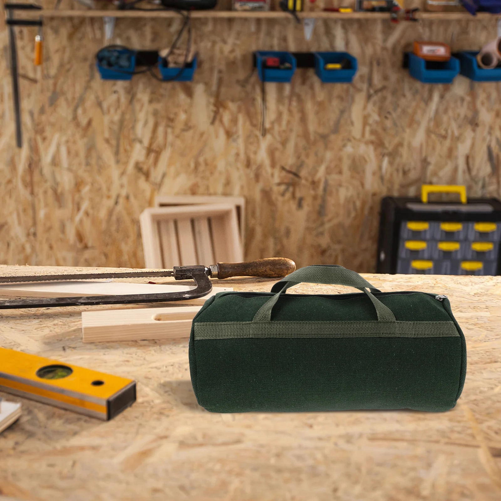 

Heavy Duty Canvas Storage With Zipper Multi-Functional Organizer Portable Tote Pouch For Mechanics Electricians Carpenters Car