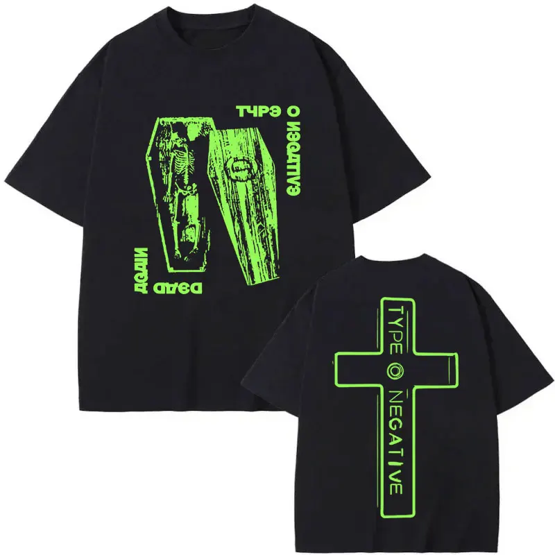 

Rock Band Type O Negative Merch T Shirt Men Women Clothing Gothic Fashion Vintage T-shirts High Quality Cotton Oversized T-shirt