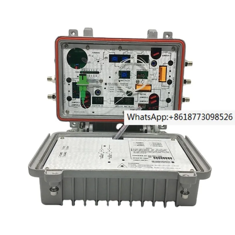 CATV Optical Receiver Bidirectional Weatherproof HFC Network 4 RF Output Optical Node