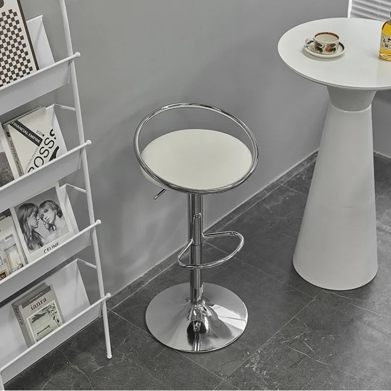 Nordic Modern Dining Chairs PU Sitting Face Bar Chair Lift Adjustment Counter Stools Iron Art Frame for Home Furniture