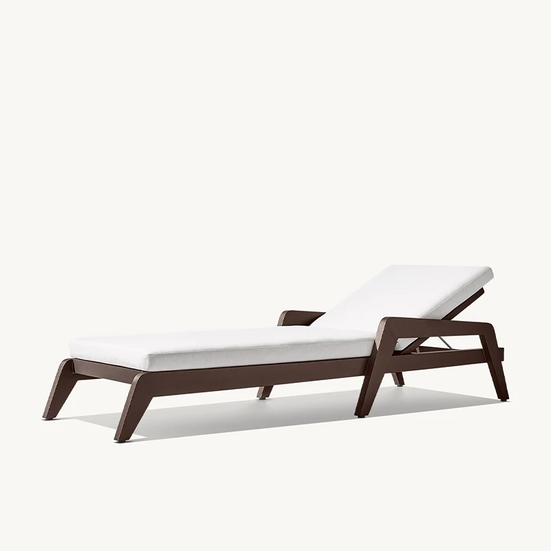 

# Hot Modern Design Single Aluminum Sun Lounger All-Weather Hotel Beach Or Swimming Pool Outdoor Chaise Lounge Black Color