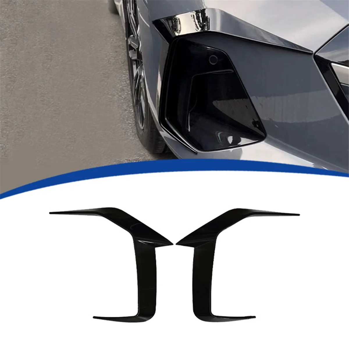 Car Front Bumper Side Spoiler Splitter Canard Air Blade Tuning for BMW 5 Series G60 M Sport 2024 Accessories