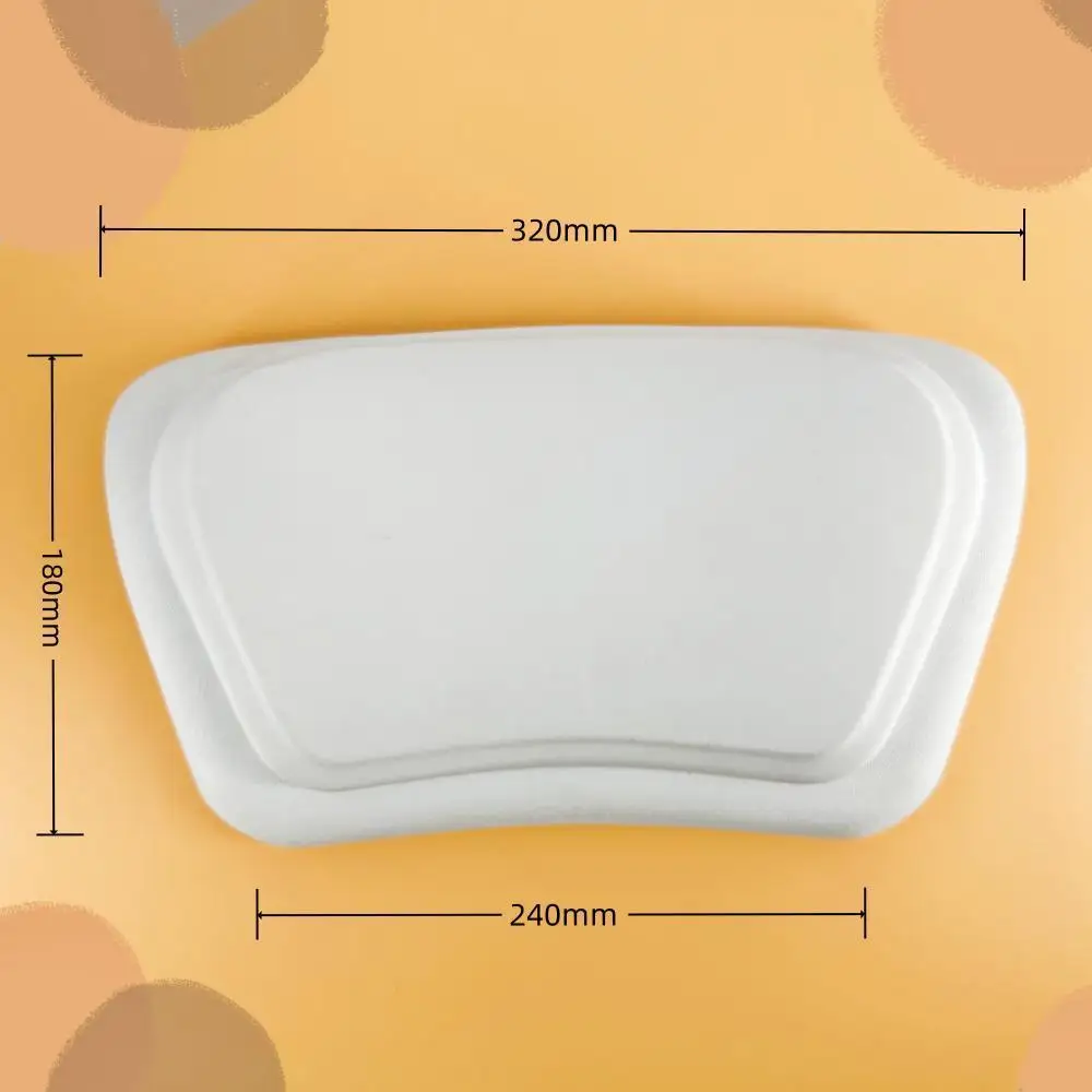 

Neck Back Headrest Pillows Soft Thickened Waterproof PU Bathtub Headrest With Suction Cups Comfortable SPA Non-Slip Bath Pillow