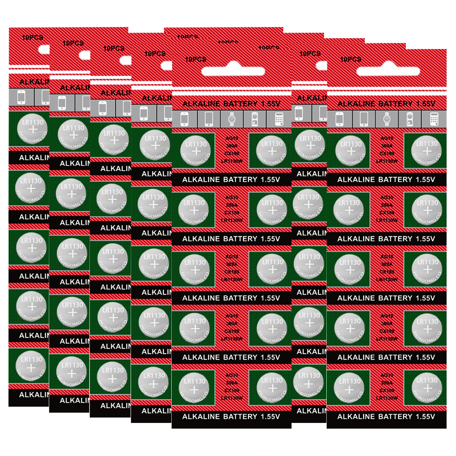 10-100PCS AG10 LR54 Cell Coin 1.55V SR54 389 189 LR1130 SR1130 Alkaline Button High Capacity Batteries for Watch Toys Remote