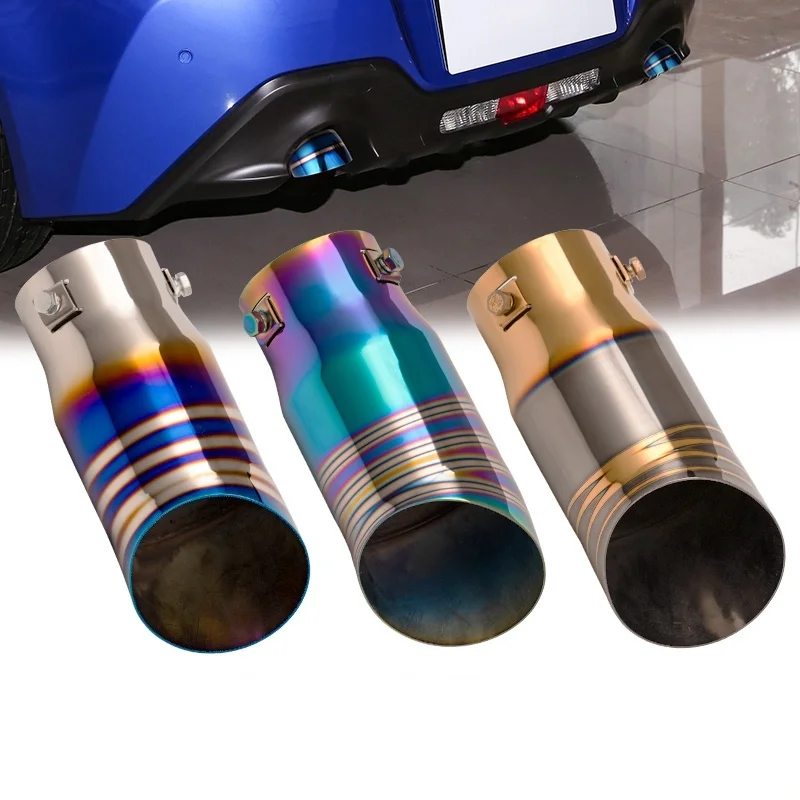 Silenziatore di scarico universale per auto da 1 pezzo Silenziatore di scarico dritto in acciaio inossidabile ad alte prestazioni Migliora il suono e lo stile