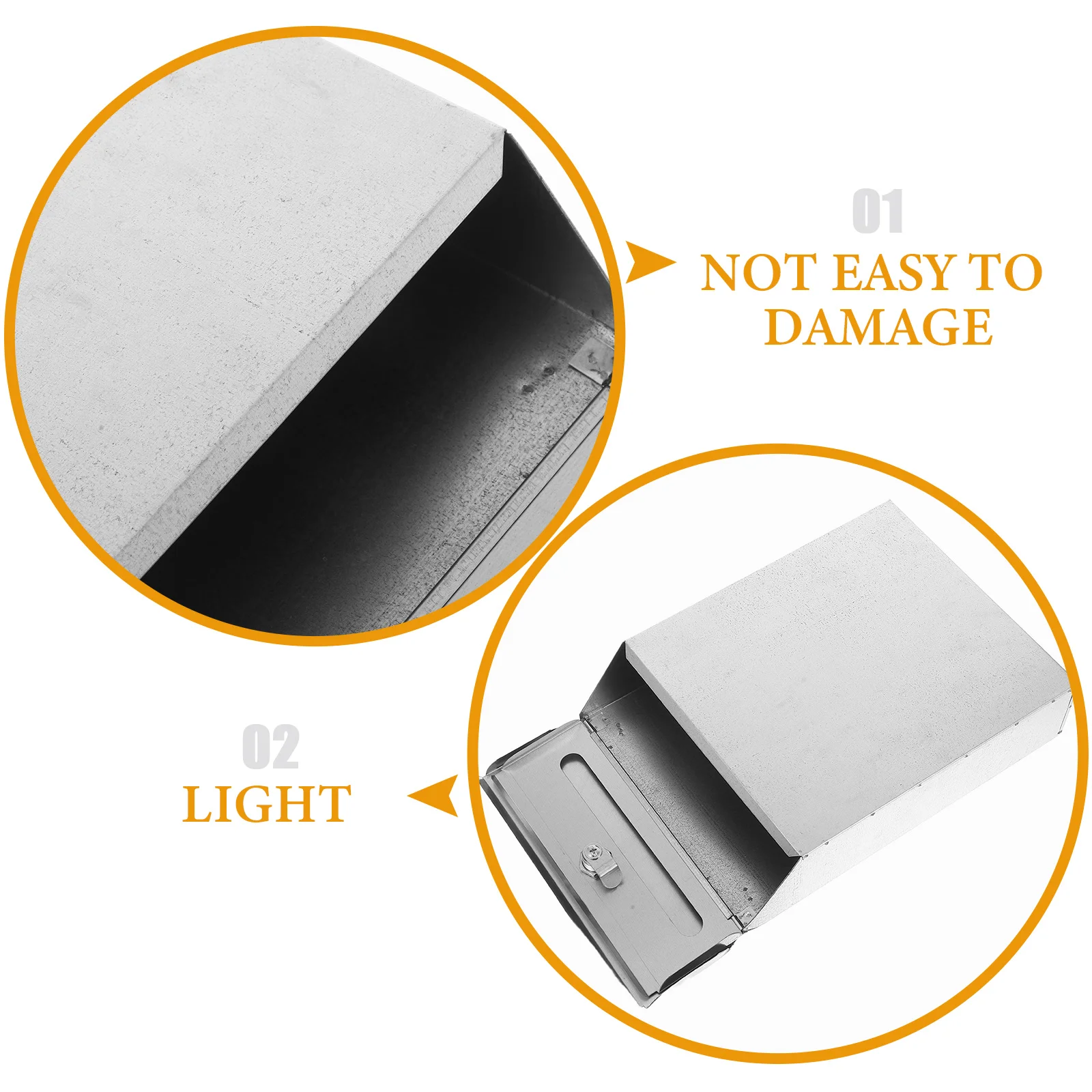 Vintage Iron Suggestion Box Lockable Secure Wall Mount Mailbox for Home Office Outdoor Key Drop Suggestion Collection