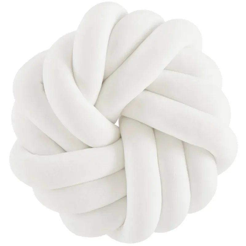 

НОВАЯ декоративная подушка Mila Knot белого цвета размером 14 x 14 дюймов