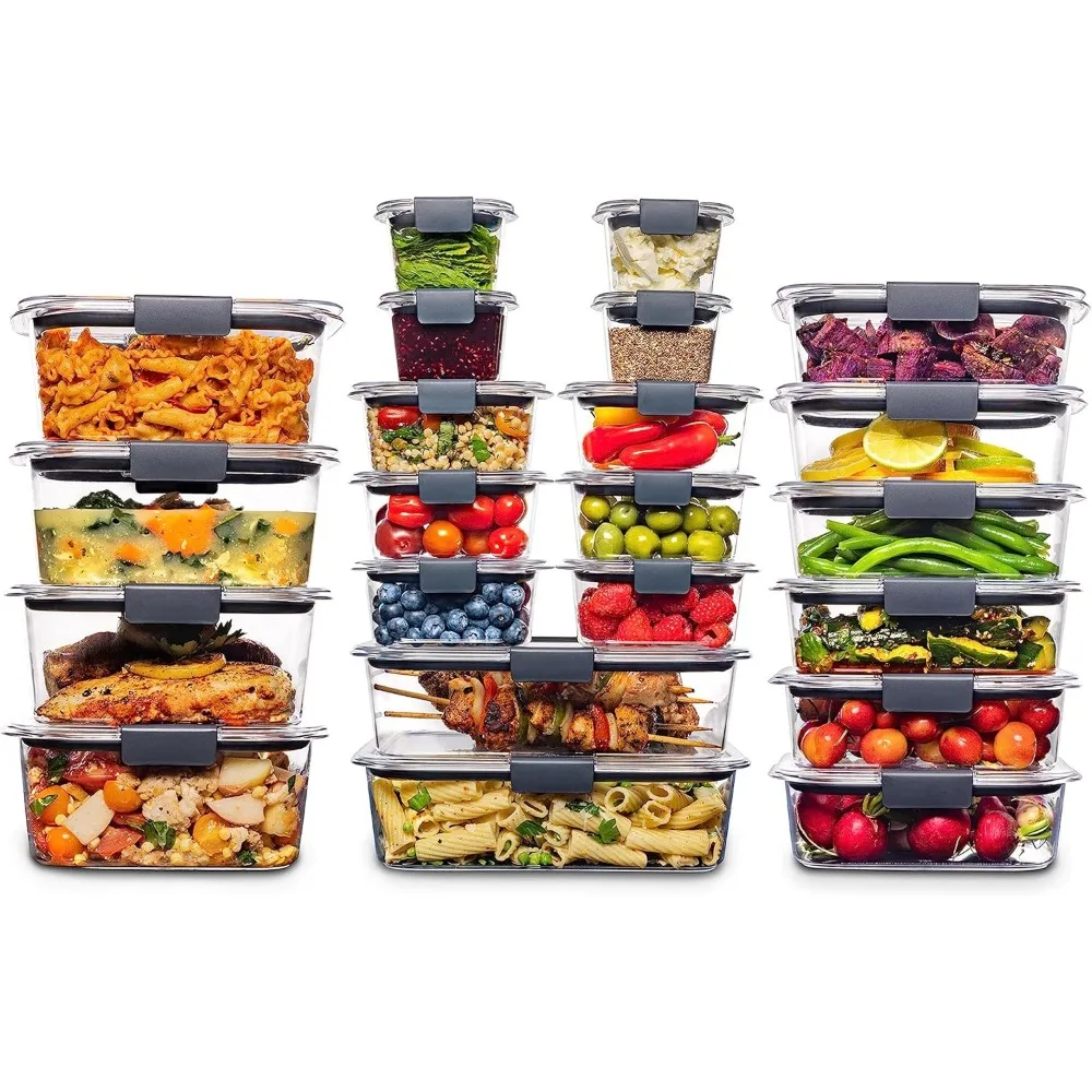 

Rubbermaid Brilliance BPA Free 44-Piece Food Storage Containers Set, Airtight, Leak-Proof, with Lids for Meal Prep, Lunch, and