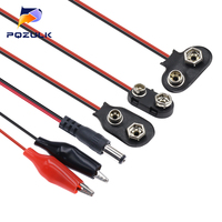 9V Battery Connector Power Clips DC Jack Male Female Alligator Snap Adapter Wire Holder Cable 9 Volt Lead Socket Plug Barrel