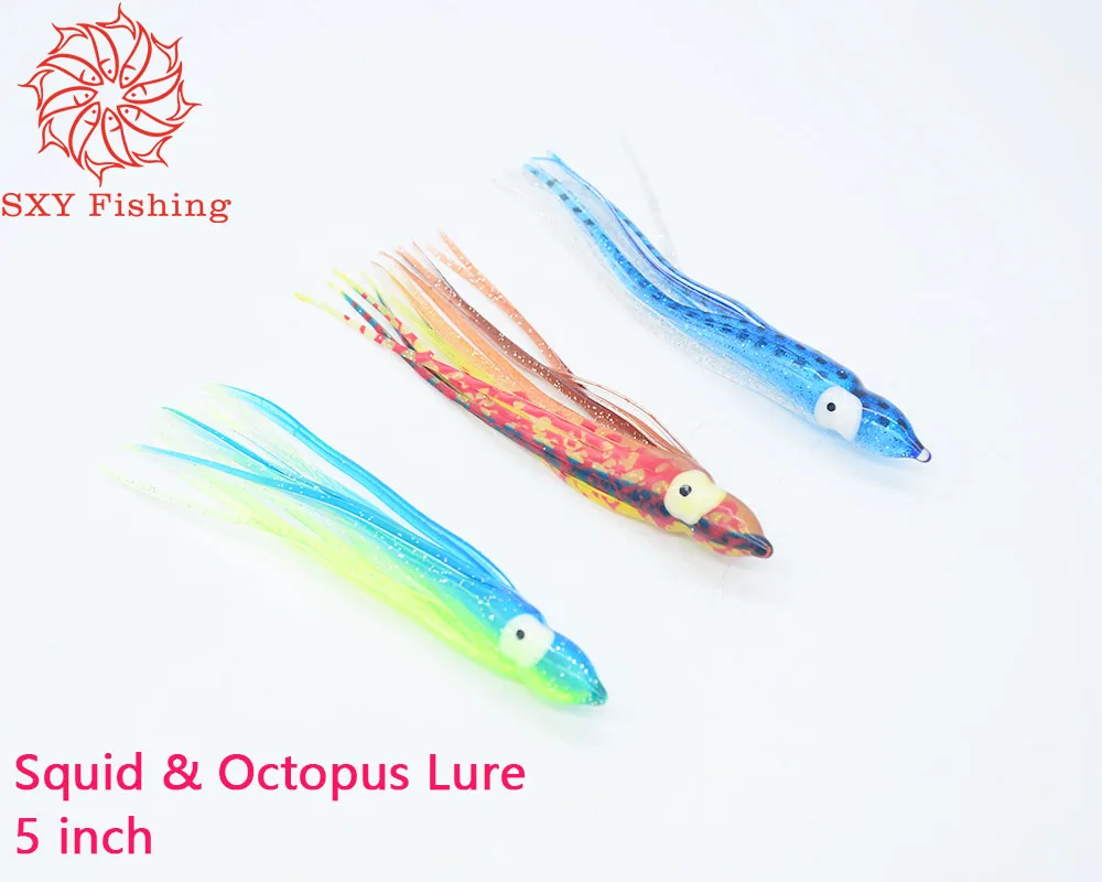 SXY FISHING 5 inch octopus Lure Octopus bait fishing lure Sea fishing bait Multicolor octopus bait