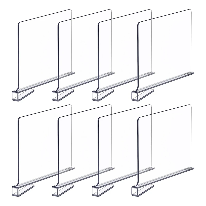 

Transparent Shelf Dividers, Transparent Wardrobe Organizers, Acrylic Dividers For Wallets, Handbags, Clothes, Sweaters