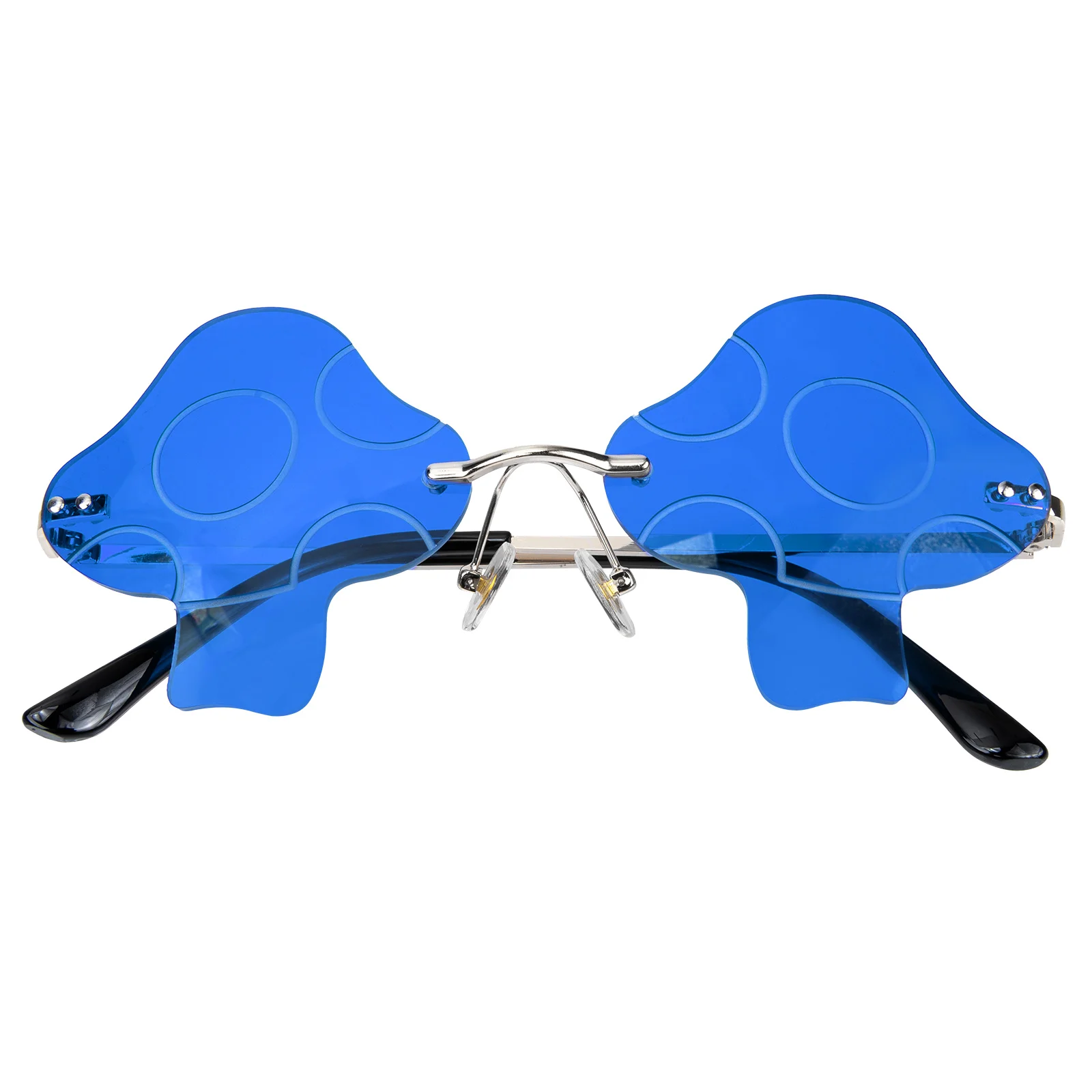 

Mushroom Shaped Sunglasses Fashion Frameless Glasses Lightweight Durable Beach Party Supplies Fun Creative Photography Props