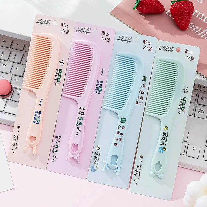 Cute Cartoon Bow Bunny Ears Hair Brush Comb Portable Handle Mini Small Hairbrush for Women Girl Children Bath Health Care Tools