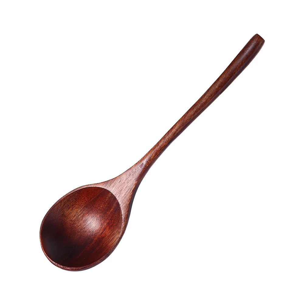 

Japanese Style High Quality Ice Cream Dessert Coffee Wood Handle Utensils Soup Spoon Tableware Wooden Spoon