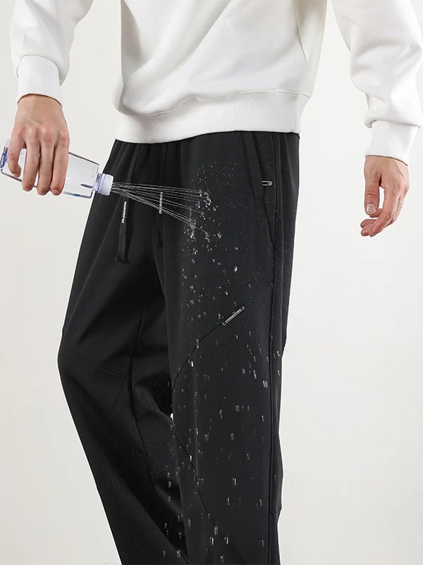 

Waterproof Thiened Fce Lined Sports Casual Pants for Men Windproof Trousers Elastic Cuffed Autumn Winter Long Pants