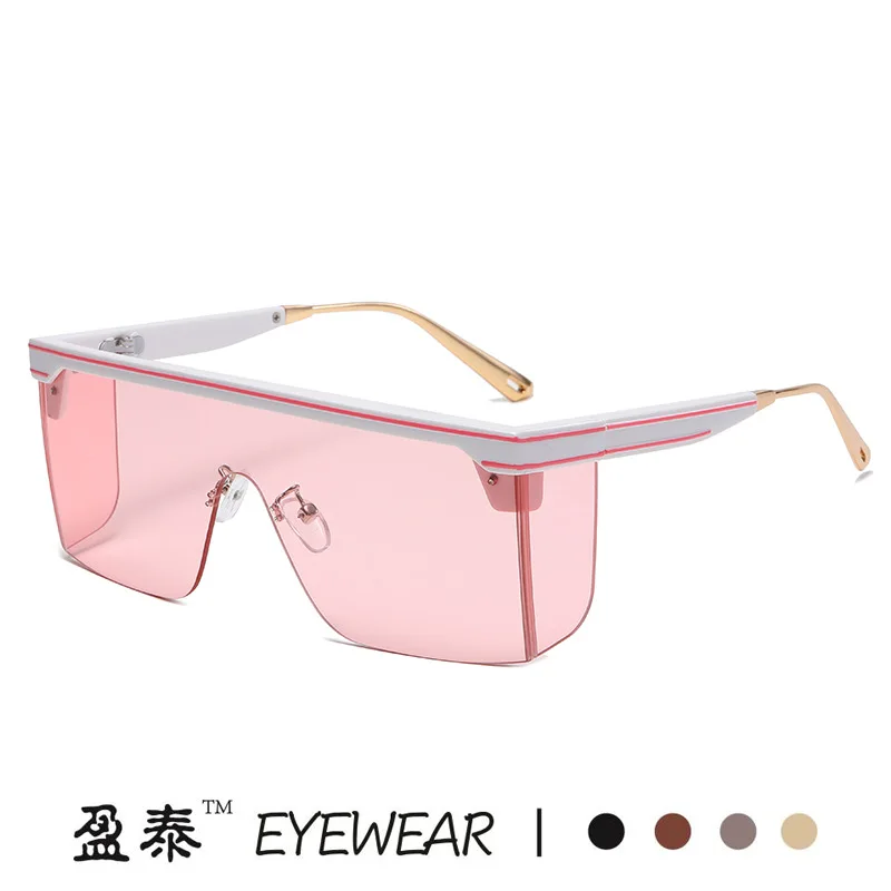 Fashion single-piece shield sunglasses men's and women's square UV-proof windproof glasses, suitable for driving on the beach - view 4