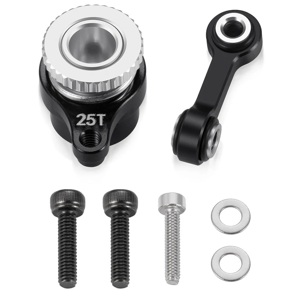 AXSPEED Alu Alloy 25T Servo Arm with Steering Linkage Link Rod for ARRMA GRANITE GROM 1/18 RC Car Monster Truck Upgrade Parts