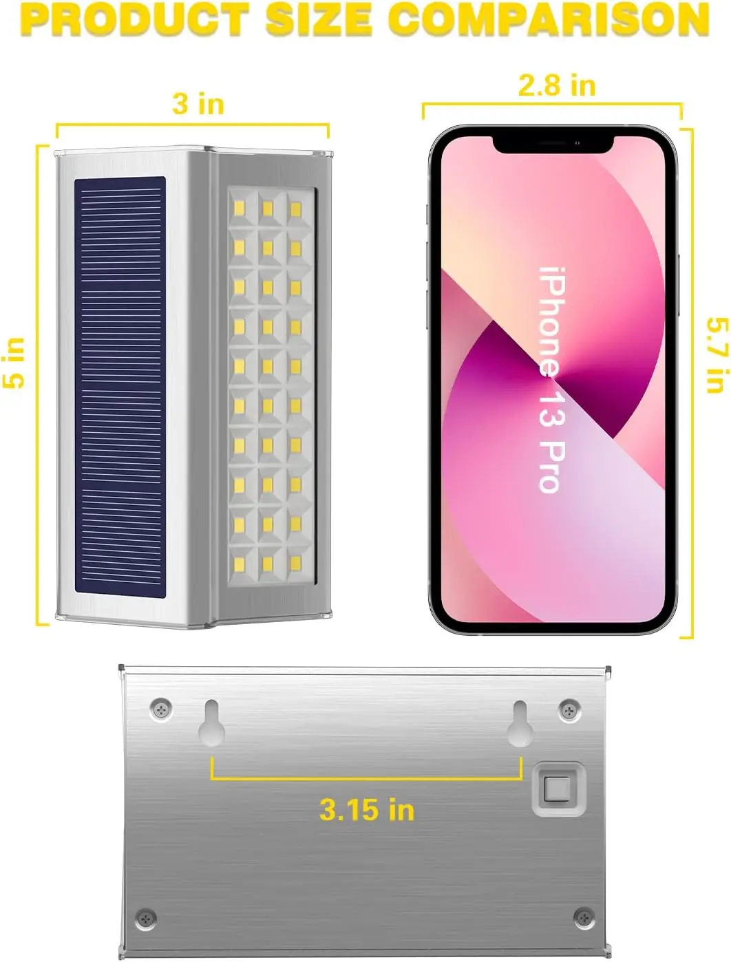 10 عبوات من مصابيح السياج الشمسية، 30 مصباح LED مقاوم للماء للسطح، أبيض بارد، إضاءة خارجية من الفولاذ المقاوم للصدأ للفناء والممشى #6