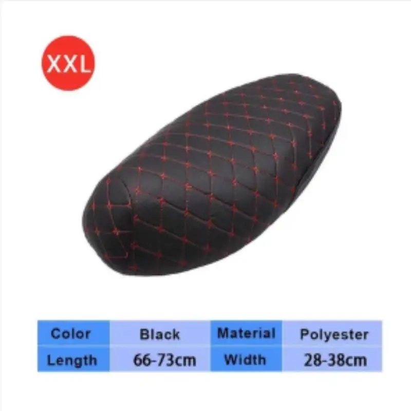 Moto Seat Cover Waterproof Anti-Skid Thickened 3D Faux Leather Scratch Resistant Protector for Motorbike Owners