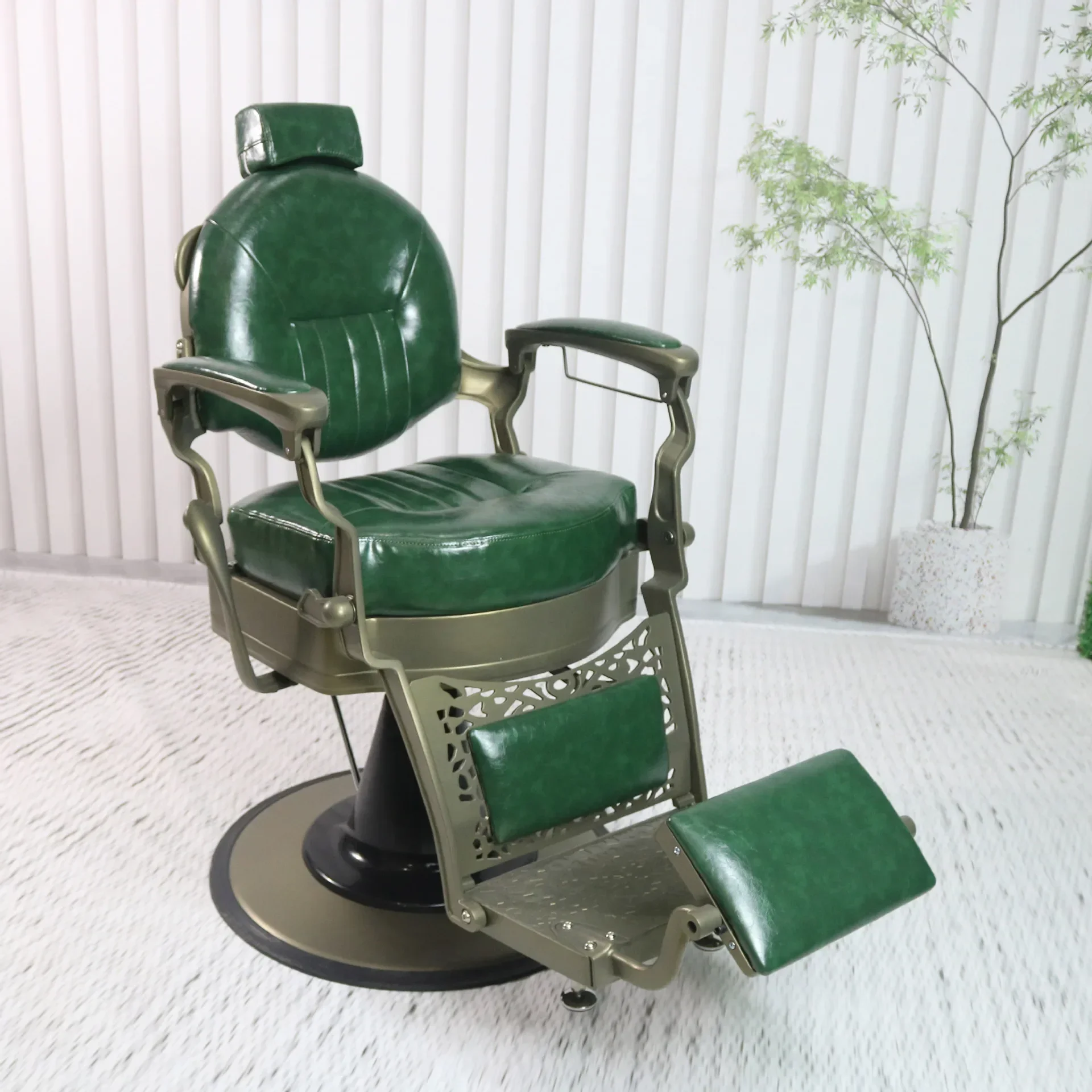 Barber Retro Men's Oilhead Hair Salon Hair Salon Special Barber Shop Hair Lift Reclining Shaving Chair