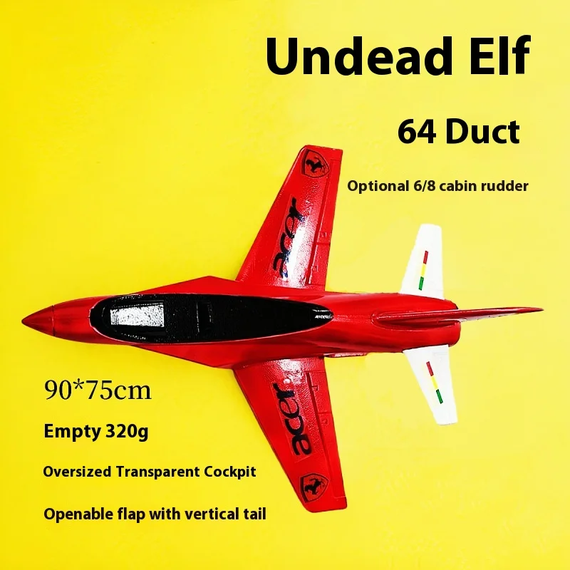 Undead Spirit 64mm Culvert Aircraft Viper V9 Aircraft Model Foam Fixed Wing Adult Assembly Remote Control Combat Aircraft Model