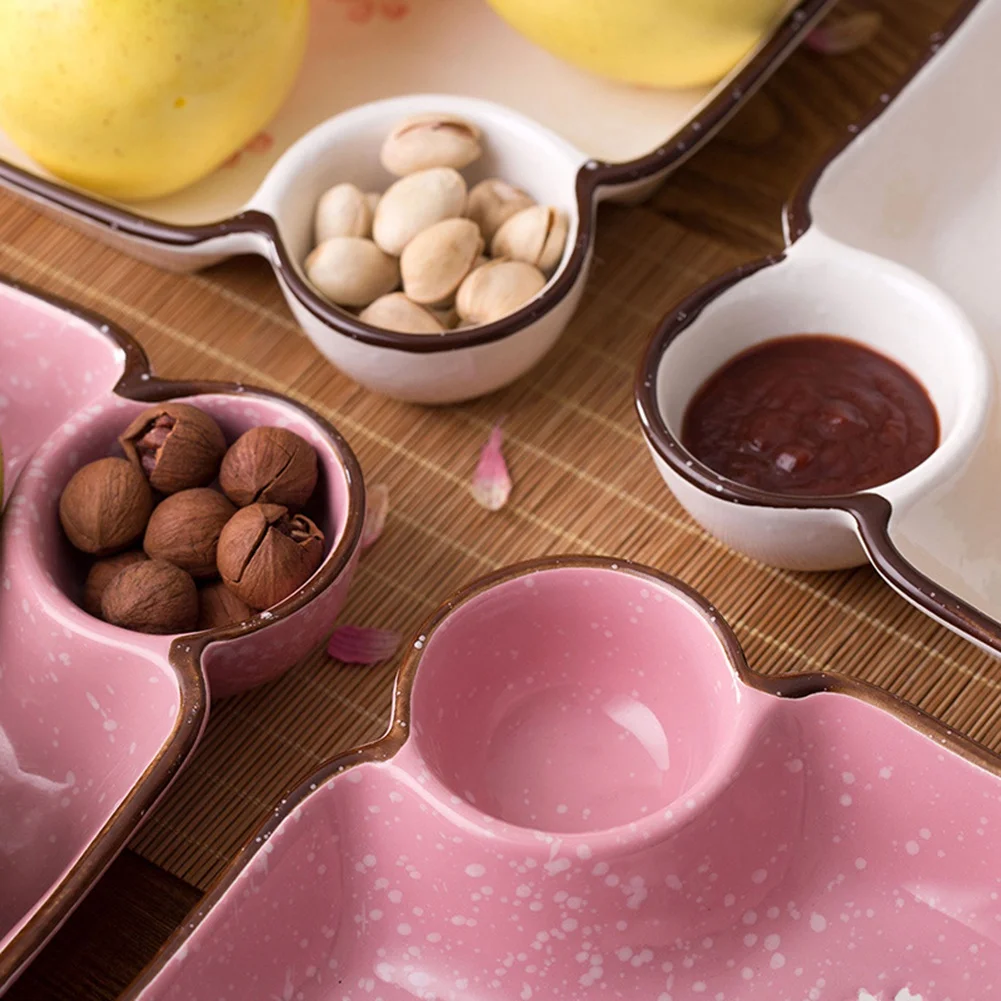 IALJ-Dumpling Dish With Vinegar Dish, Partitioned Dish, Creative Japanese Tableware, Household Dumpling Dish Tray B