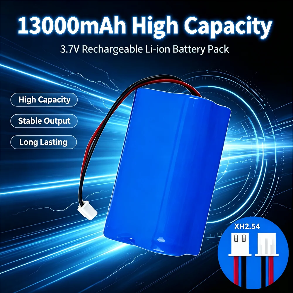 1S4P 3.7V 18650 13000mah Rechargeable Lithium Battery Packs For Fishing LED Light Bluetooth Speaker Emergency DIY Batteries
