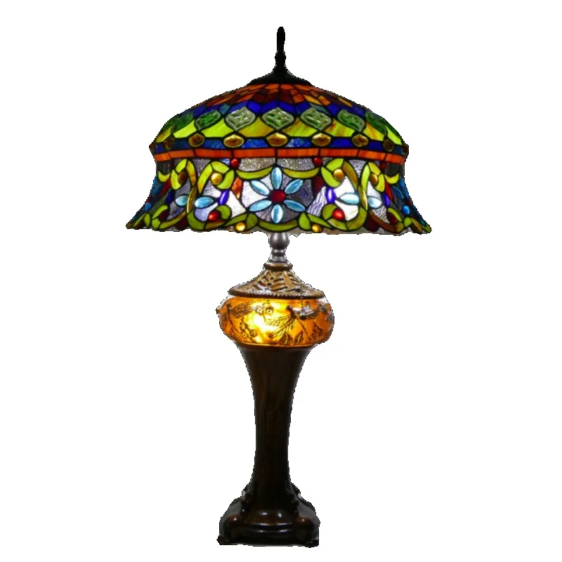 

European luxury court style, elegant and noble eye protection led living room bedroom sofa table lamp