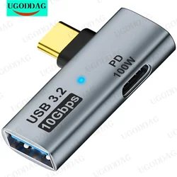 USB C OTG Mobilephone Adapter 2 in 1 Type C to USB3.2 Adapter with PD Charge Port for Samsung Huawei Xiaomi iPhone Laptop Tablet