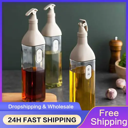 500 ML 주방 유리 오일 병 디스펜서 가정용 오일 및 식초 올리브 오일 용기용 자동 개폐 병, 250ML 