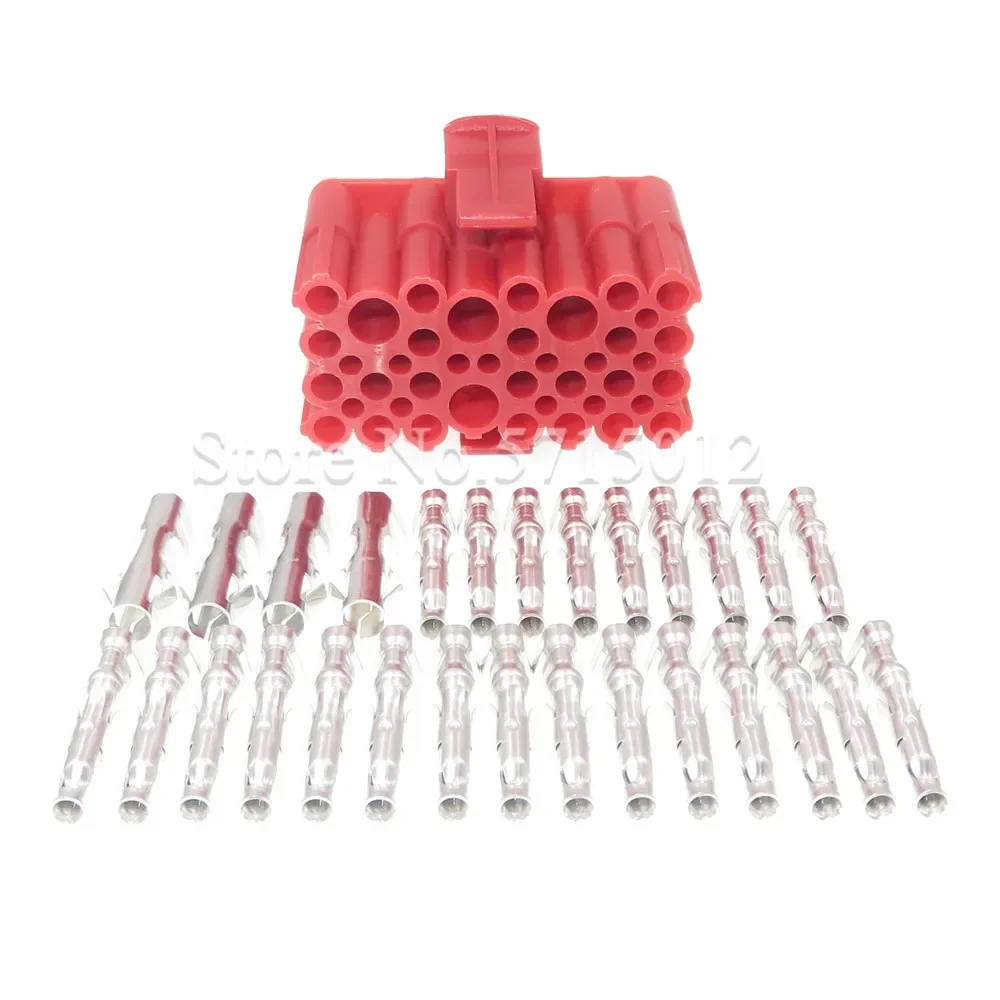 28 Hole 926673-1 High Quality Automotive Wire Harness Unsealed Socket Red Car Composite Connector