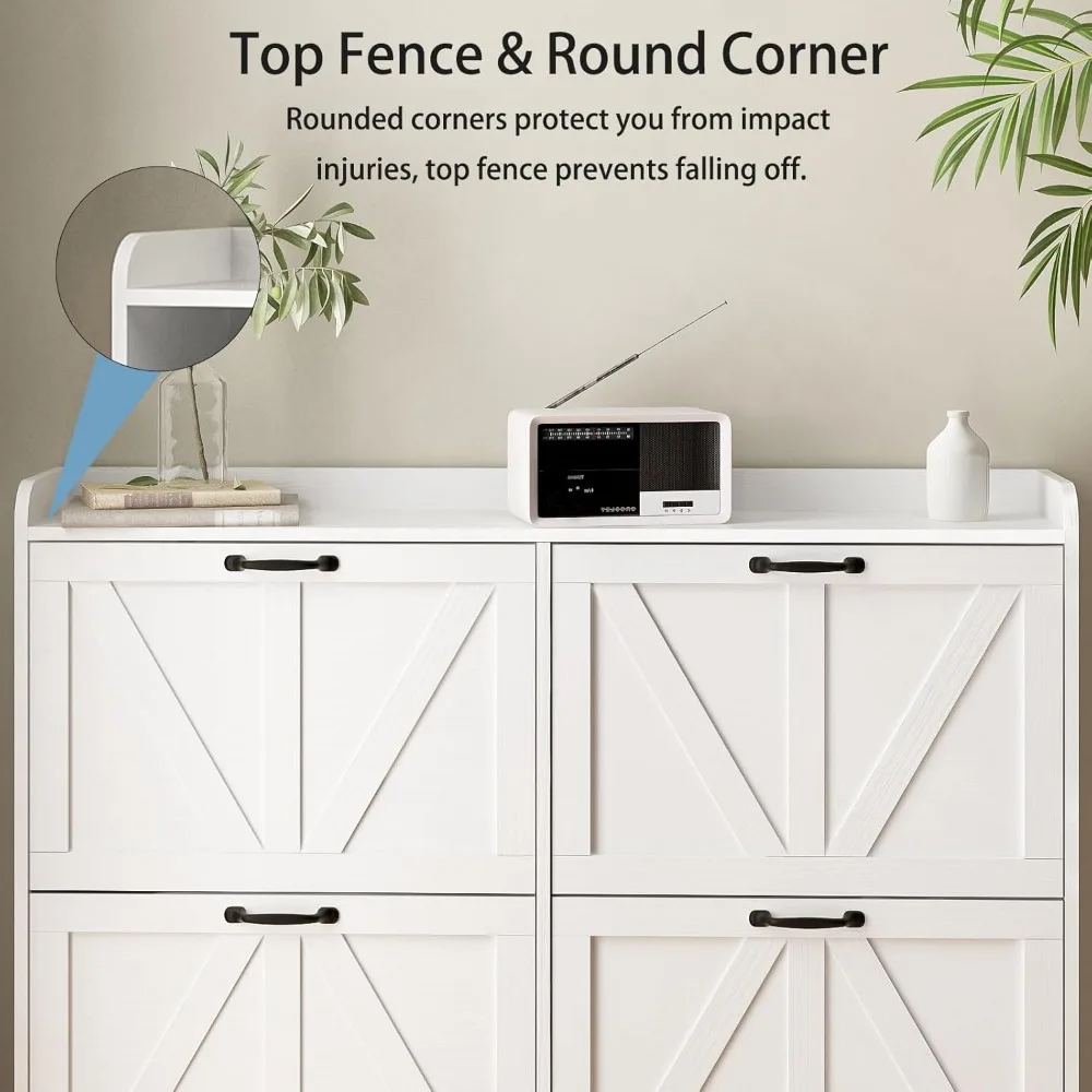 4개의 서랍이 있는 현관용 공간 절약형 신발 수납장