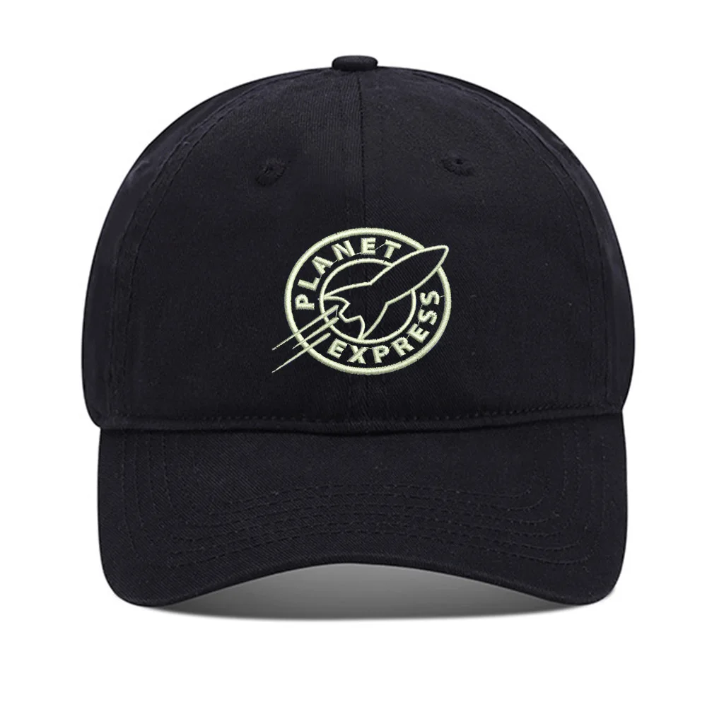 Lyprerazy Baseball Caps Planet Express Unisex Embroidery Baseball Cap Washed Cotton Embroidered Adjustable Cap