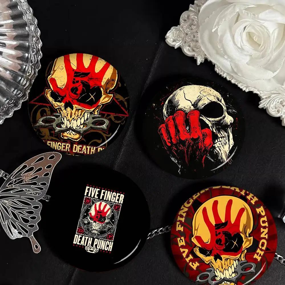 California Metal F-Five Finger Death Punch Anime Brooches Cute Cartoon  Badge Jacket Jeans Lapel Pin Gift Accessorie