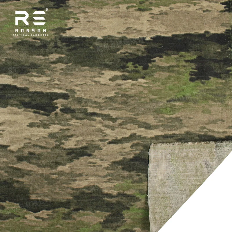 A-TACS-iX Camouflage Printed Fabric NYCO50/50 Rip-stop Mil-spec Nylon Cotton Waterproof IRR Near Infrared Treated for Tactical
