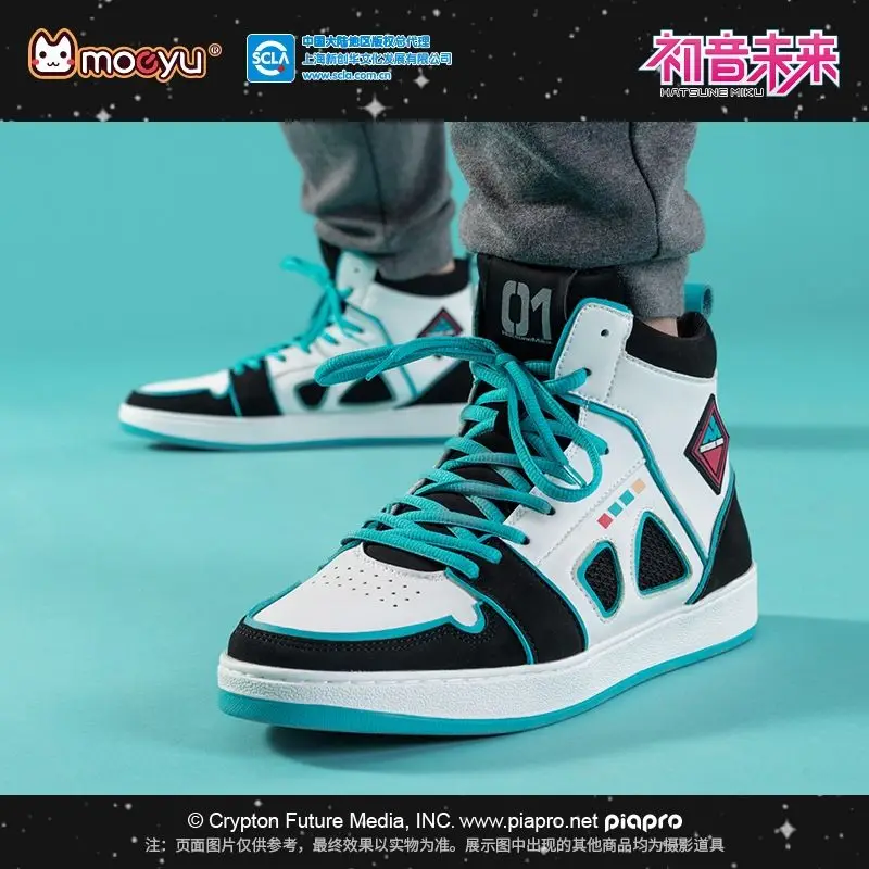 Hatsune Miku Anime Moeyu co branded shoes miku themed high top space roaming sports fashion casual shoes gifts for boys girls