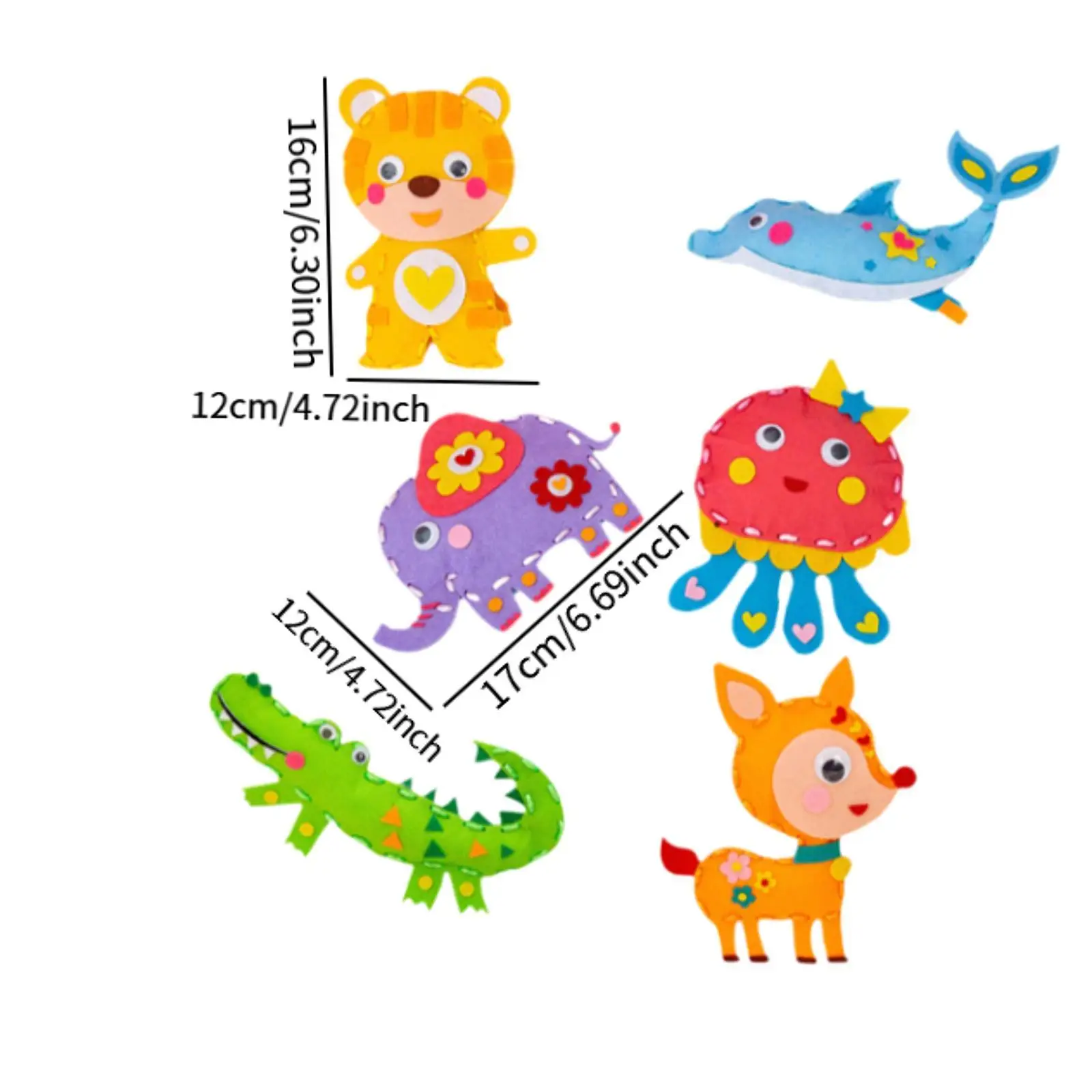 6 قطع من مجموعة الخياطة اليدوية للأطفال لمرحلة ما قبل المدرسة في رياض الأطفال #6