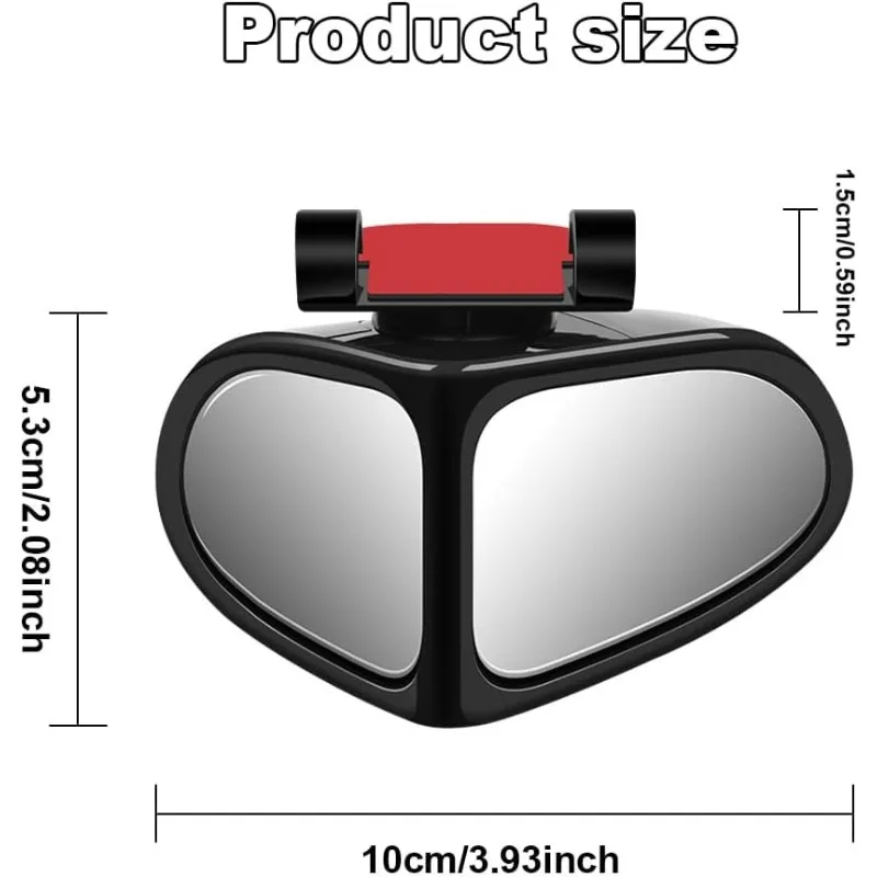 2pcs Blind Spot Mirrors 360° Rotation Convex Side Rearview Mirror Wide Angle Auto Accessories for Car Truck SUV