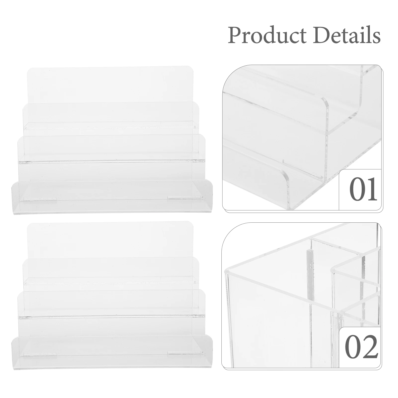 

Multi-Tier Acrylic Wallet Stand Clear Display Rack Organizer for Sunglasses Purse Handbag Storage Retail Display Shelf