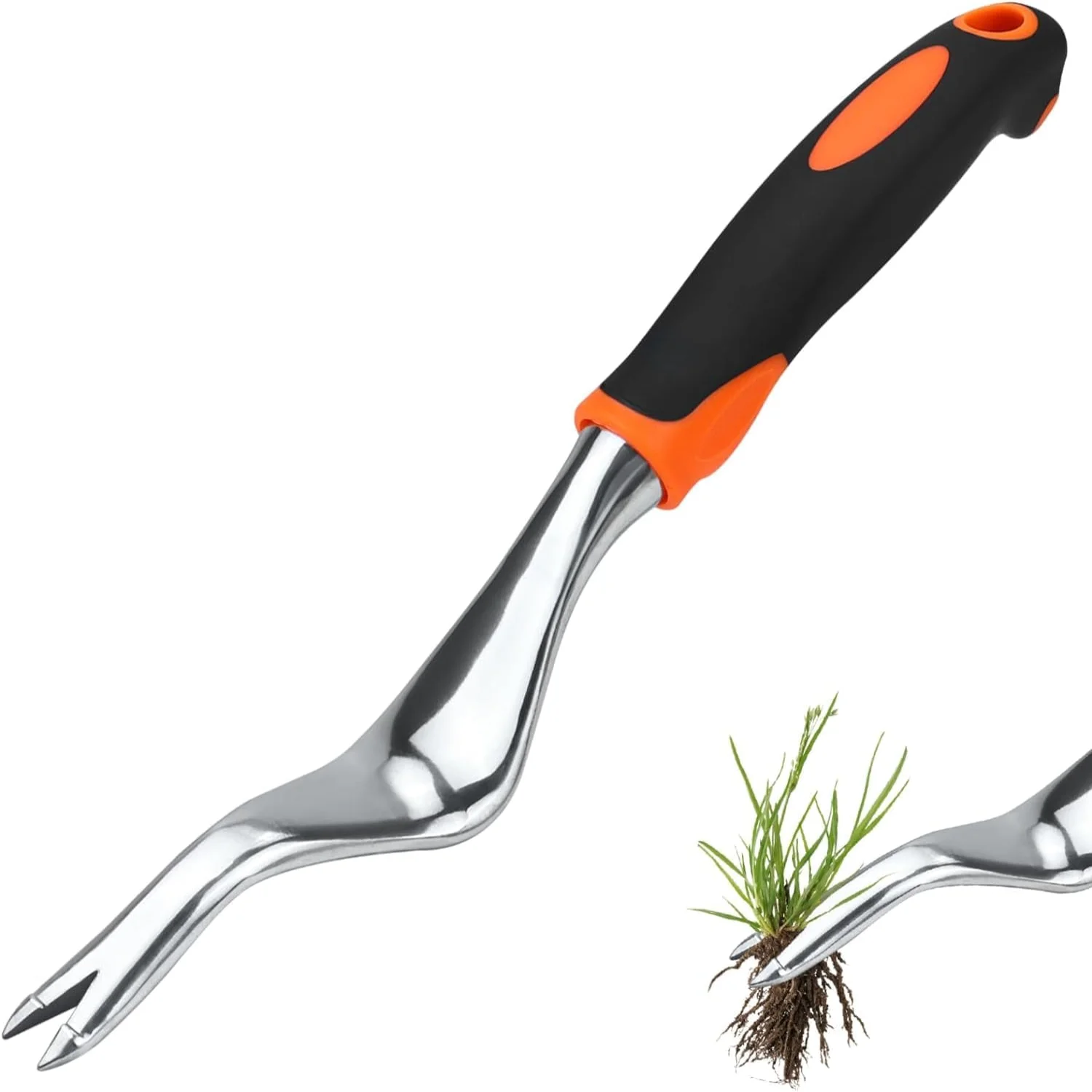 

Garden Hand Weeder Tool, Manual Weed Puller, Ergonomic Handle, Stainless Steel Trowel for Weeding, Planting, Pruning