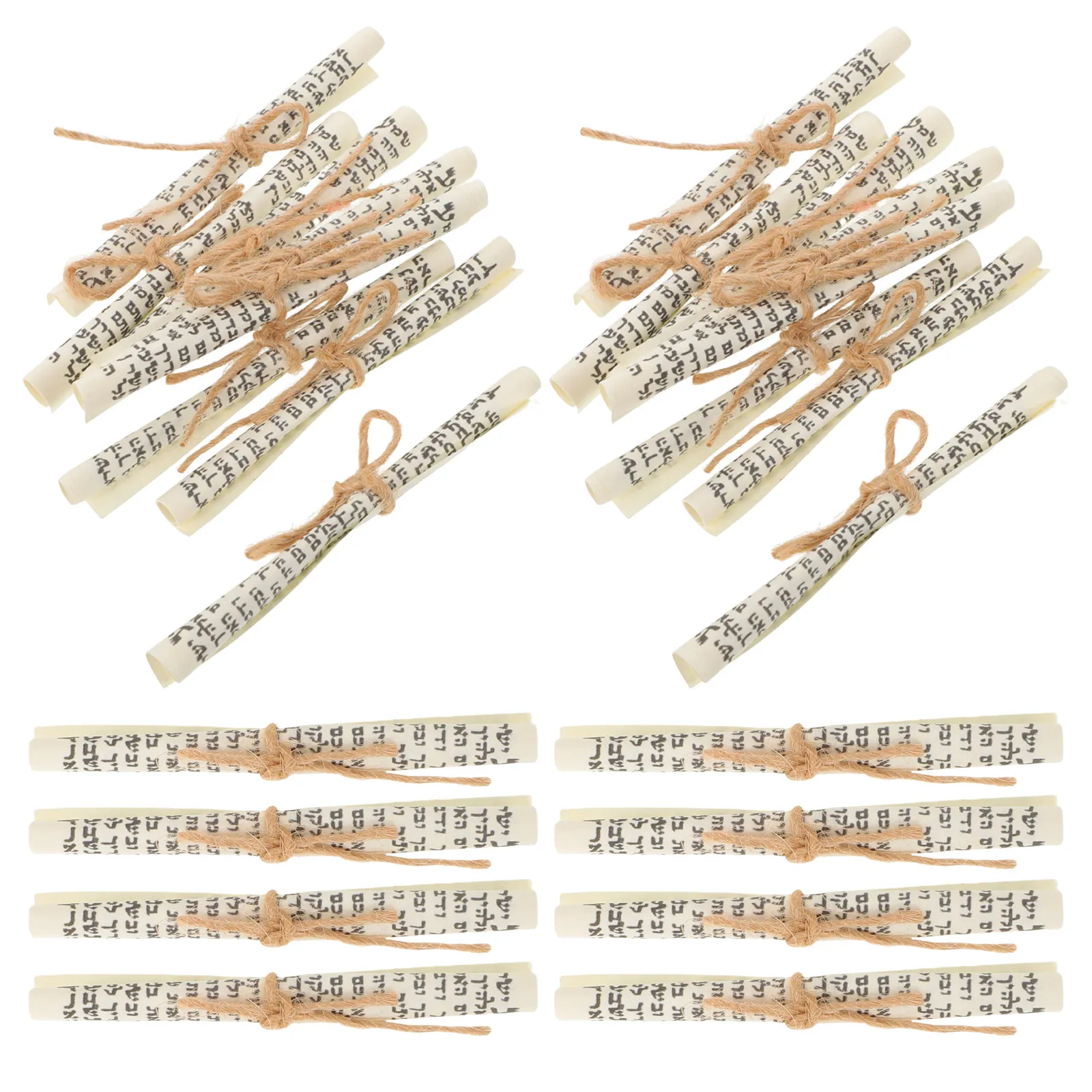 24 Pergaminos de Bendición Mezuzah con Escritura Hebreo, Pergaminos Kosher para Mitzvah, Decoración para el Hogar, Regalo de Hanukkah y de Inauguración de Casa
