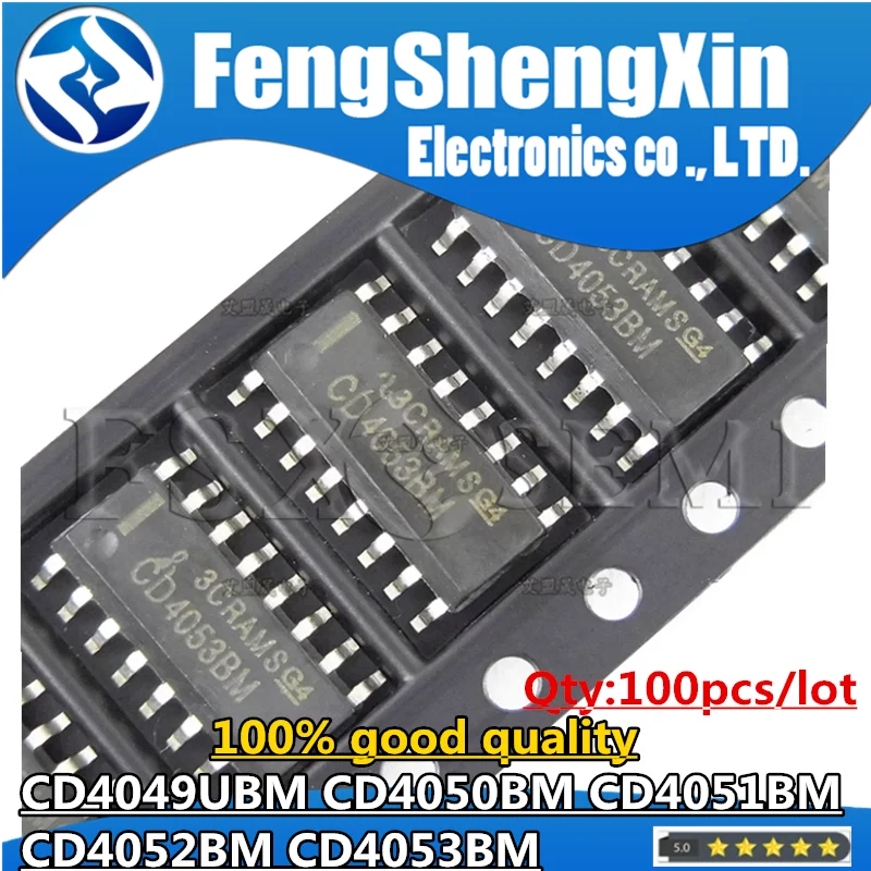 100pcs CD4049UBM CD4049BM CD4050BM CD4051BM  CD4052BM CD4053BM SOP-16 SMD Chips