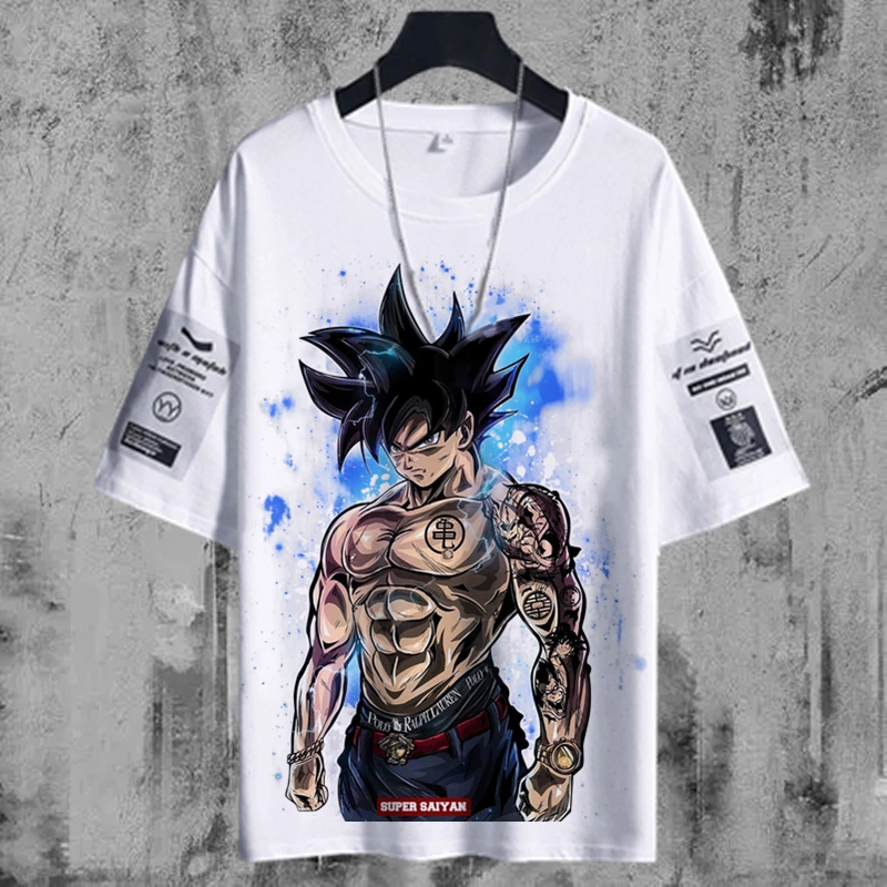 

Summer Dragon Ball Super Joint Saiya Men's and Women's T-Shirt Wukong Ins Super Bird Mountain Ming Anniversary Cartoon