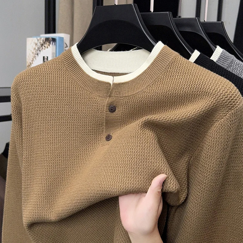 

2025 Business Sweater for Man Autumn Winter New Long Sleeve O Neck Soft Comfortable Casual Pullovers Sweaters for Men