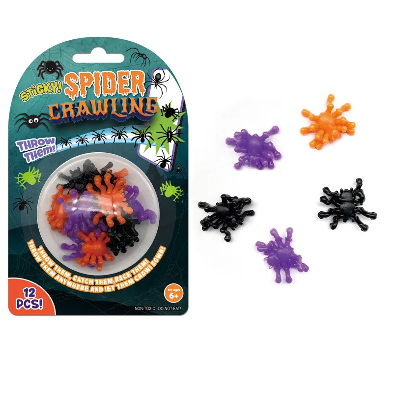 12PCS Creative TPR Wall Climbing Man Stress Relief Toy Spider Spaceman Unicorn Slow Rebound Sticky Release Toys