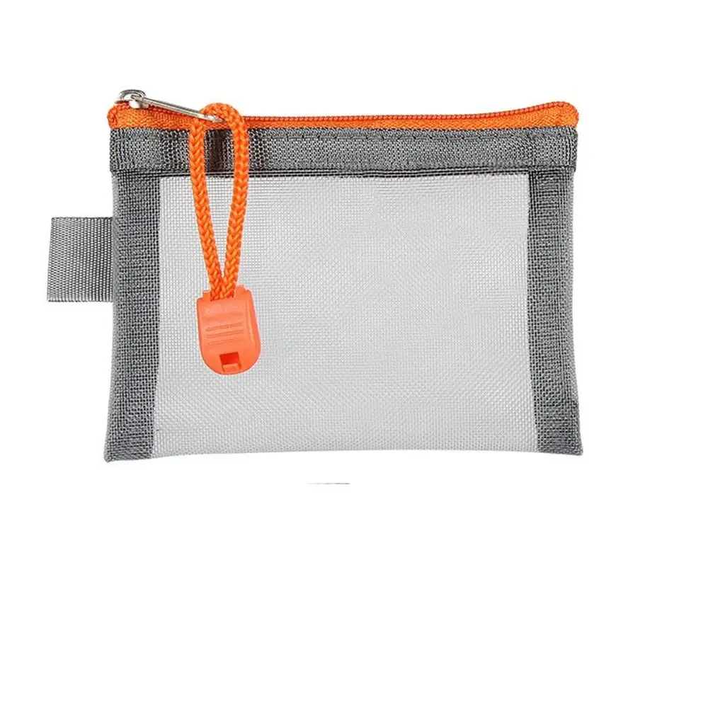 Wallet Stationery Storage Bags Lipstick Bags Nylon ID Credit Card Holder Mini Zipper Pouch Small Coin Purse Mesh Storage Bags
