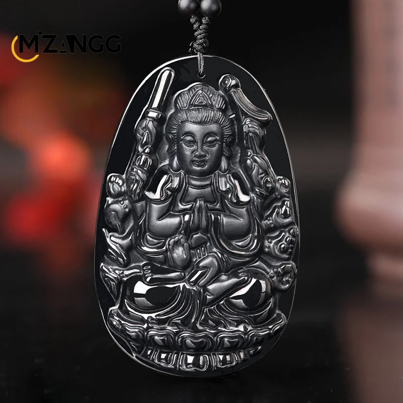 Natural A-goods Jadeite Zodiac Guardian God Pendant Hand-carved Exquisite Fashion Ice Jade Necklace Men and Women Holiday Gift