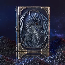 3D Embossed Notebook Vintage Book American Magic Diary Lineback Notebook Cthulhu Death Spell Dragon Ledger Book Oddities Decor